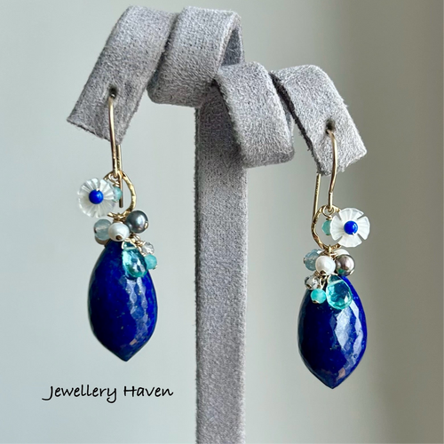 Afghan blue Lapis lazuli earrings