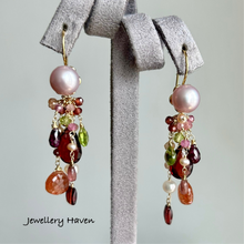 Laden Sie das Bild in den Galerie-Viewer, Summer blooms detachable pearl hook earrings
