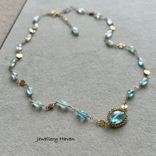 Load image into Gallery viewer, Blue topaz and aquamarine necklace