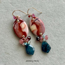 Cargar imagen en el visor de la galería, Mookaite jasper earrings