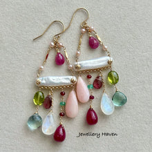 画像をギャラリービューアに読み込む, Fleur pearl chandelier earrings
