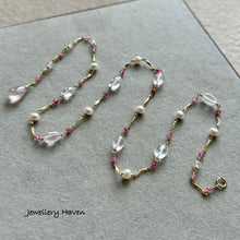 Load image into Gallery viewer, Rose Quartz, pink tourmaline and pearl necklace