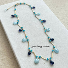 Load image into Gallery viewer, Aquamarine and iolite necklace