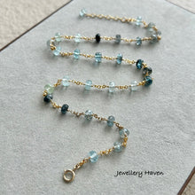 Load image into Gallery viewer, Moss aquamarine necklace