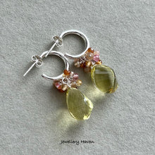 Charger l'image dans la galerie, Lemon quartz earrings (925 silver)