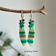 Laden Sie das Bild in den Galerie-Viewer, Reserved for J … Petrified opalized wood earrings