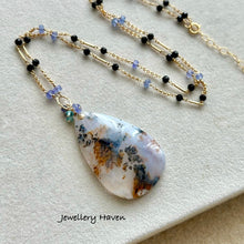 Load image into Gallery viewer, Dendritic opal pendant necklace