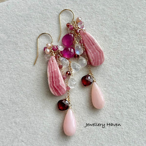 Rhodochrosite earrings