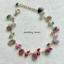 Load image into Gallery viewer, Reserved for E … Watermelon tourmaline bracelet