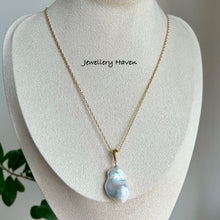 Load image into Gallery viewer, AAA blue overtone Baroque Pearl necklace