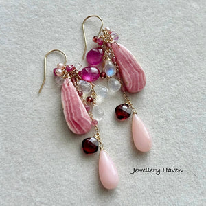 Rhodochrosite earrings