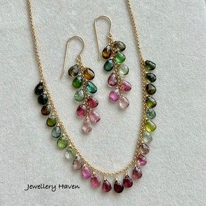 Ombre hue Tourmaline necklace