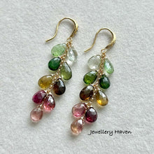 Load image into Gallery viewer, Tourmaline cascade earrings (Last pair)