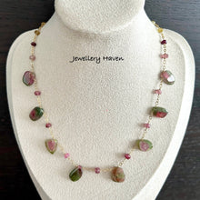 Cargar imagen en el visor de la galería, Watermelon tourmaline necklace