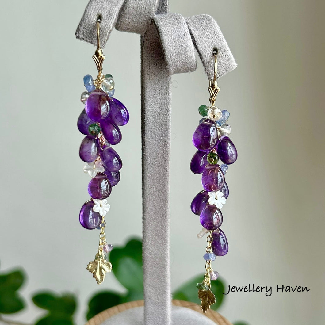 Royal purple amethyst earrings