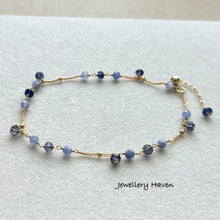 Cargar imagen en el visor de la galería, Tanzanite and iolite bracelet