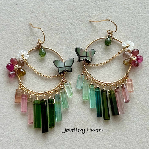 Tourmaline chandelier earrings #4