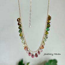 Load image into Gallery viewer, Ombre Tourmaline necklace