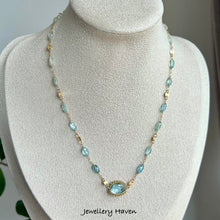 Load image into Gallery viewer, Blue topaz and aquamarine necklace