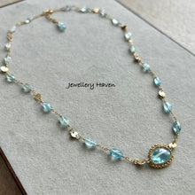 Load image into Gallery viewer, Blue topaz and aquamarine necklace