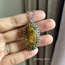 Charger l&#39;image dans la galerie, Star golden rutilated quartz pendant necklace