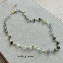 Load image into Gallery viewer, Moss aquamarine necklace