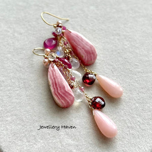 Rhodochrosite earrings