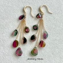 Cargar imagen en el visor de la galería, Watermelon tourmaline earrings