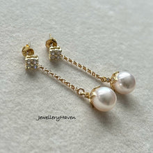 画像をギャラリービューアに読み込む, Japanese Akoya pearl earrings