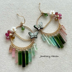 Tourmaline chandelier earrings #4