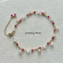 Cargar imagen en el visor de la galería, Pink tourmaline and rose quartz bracelet #1