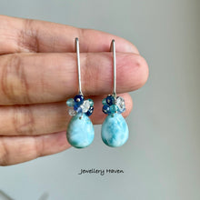 Laden Sie das Bild in den Galerie-Viewer, Larimar earrings (925 silver)