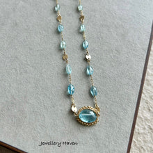 Load image into Gallery viewer, Blue topaz and aquamarine necklace