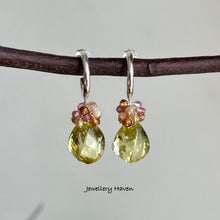 Charger l'image dans la galerie, Lemon quartz earrings (925 silver)