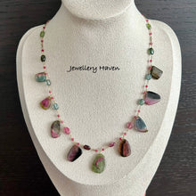 Cargar imagen en el visor de la galería, Watermelon tourmaline necklace