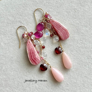 Rhodochrosite earrings