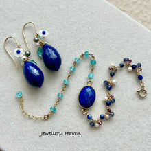 画像をギャラリービューアに読み込む, Afghan blue Lapis lazuli earrings