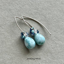 Laden Sie das Bild in den Galerie-Viewer, Larimar earrings (925 silver)