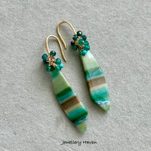 Laden Sie das Bild in den Galerie-Viewer, Reserved for J … Petrified opalized wood earrings