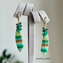 Laden Sie das Bild in den Galerie-Viewer, Reserved for J … Petrified opalized wood earrings