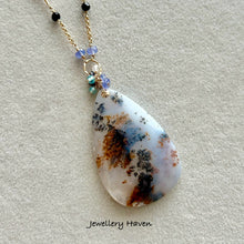 Load image into Gallery viewer, Dendritic opal pendant necklace