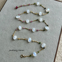 Load image into Gallery viewer, Moonstone and tourmaline necklace