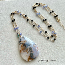 Carica l&#39;immagine nel visualizzatore di Gallery, Dendritic opal pendant necklace