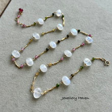 Load image into Gallery viewer, Moonstone and tourmaline necklace