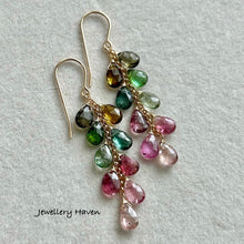 Load image into Gallery viewer, Tourmaline cascade earrings