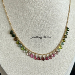 Ombre hue Tourmaline necklace