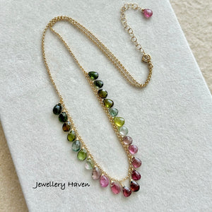 Ombre hue Tourmaline necklace