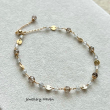 Carica l&#39;immagine nel visualizzatore di Gallery, Smokey quartz and labradorite bracelet