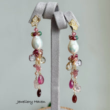 Charger l&#39;image dans la galerie, Edison pearl earrings garden theme