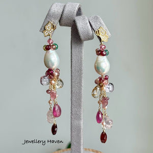 Edison pearl earrings garden theme
